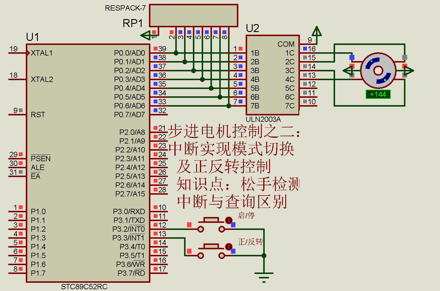步進電機控制之二：中斷實現(xiàn)正反轉控制